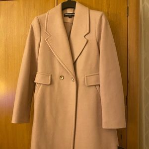 New KARL LAGERFELD PARIS Double breasted coat blush color pink